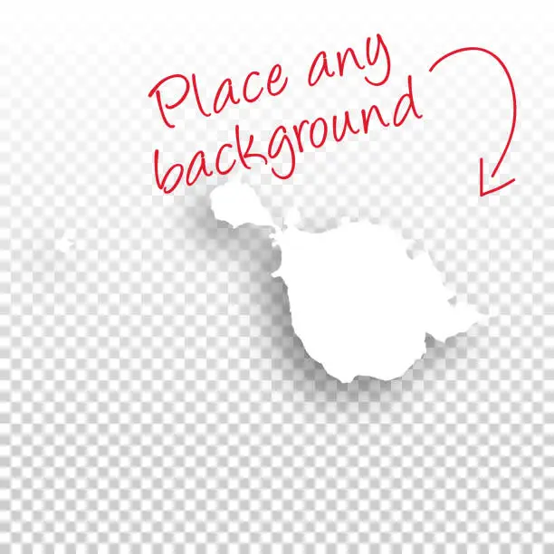 Vector illustration of Heard Island and McDonald Islands Map for design - Blank Background