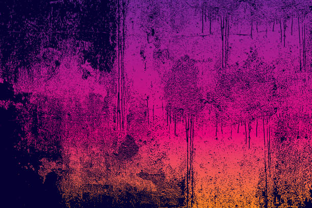Distressed, textured and stained wall background Distressed, textured and stained wall background strong grain stock illustrations