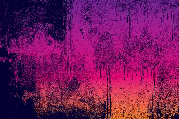 Vector illustration of Distressed, textured and stained wall background