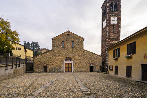 views of a Rpmanic Cathedral in Agliate, Monza Brianza