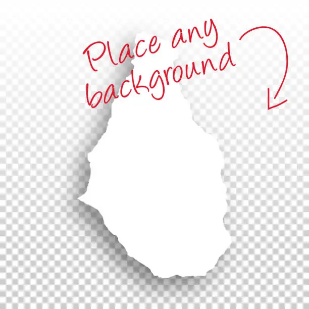 Vector illustration of Montserrat Map for design - Blank Background