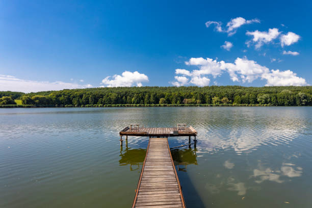 istock Pier on the pond Jenoi-to, Hungary 1307060900