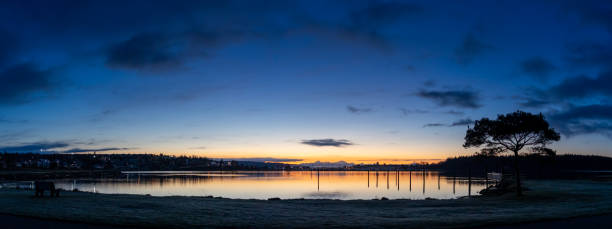 istock Winter Sunrise Dawn From Flintstone Park Oak Harbor Washington 1307065406
