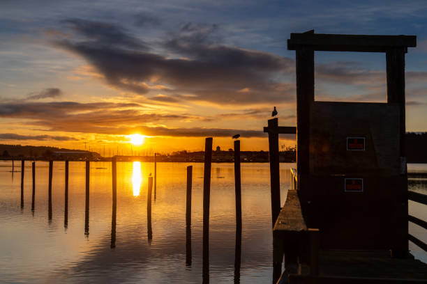 istock Winter Sunrise Dawn From Flintstone Park Oak Harbor Washington 1307065441