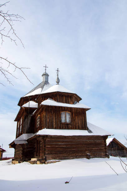 istock Wooden church in winter 1307065647