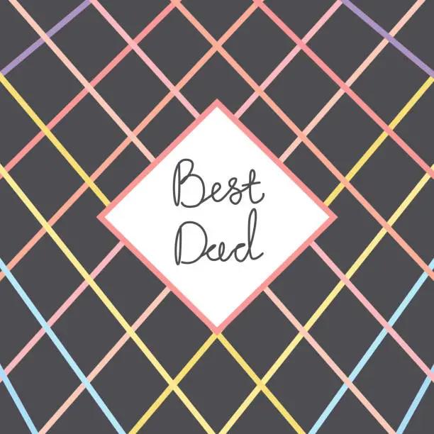 Vector illustration of design template with multicolor line for father s day.