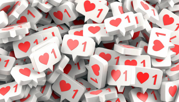istock Social media notification like icon 1307069698