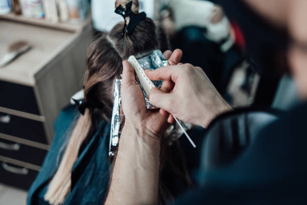 istock Woman at hair salon 1307075885