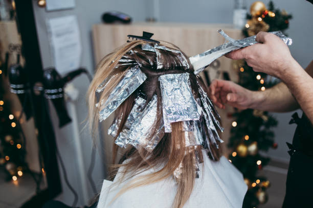 istock Woman at hair salon 1307075955