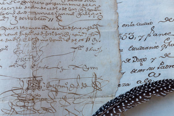 istock Original Spanish manuscript from the year 1553 1307076160