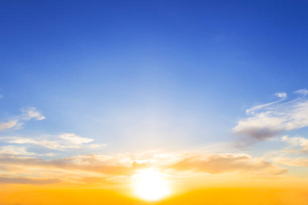 istock blue cloudy sky at the sunset, beautiful natural background 1307077176