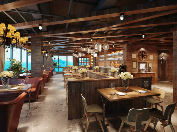istock 3D render of cafetaria and restaurant 1307078906