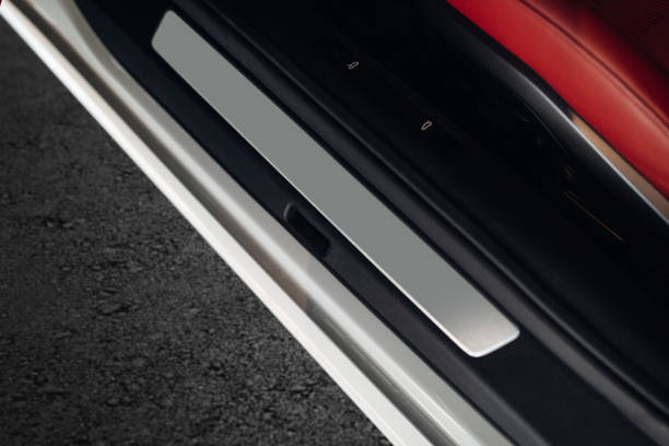 Modern car door threshold. Car door frame