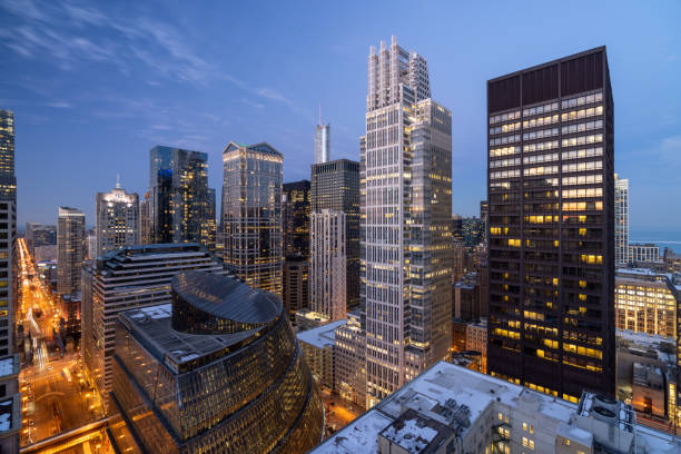 istock Downtown Chicago Cityscape at Twilight 1307084124