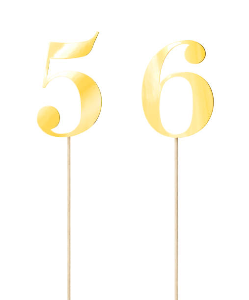 istock Gold Number Cake Toppers (five, six) 1307090646