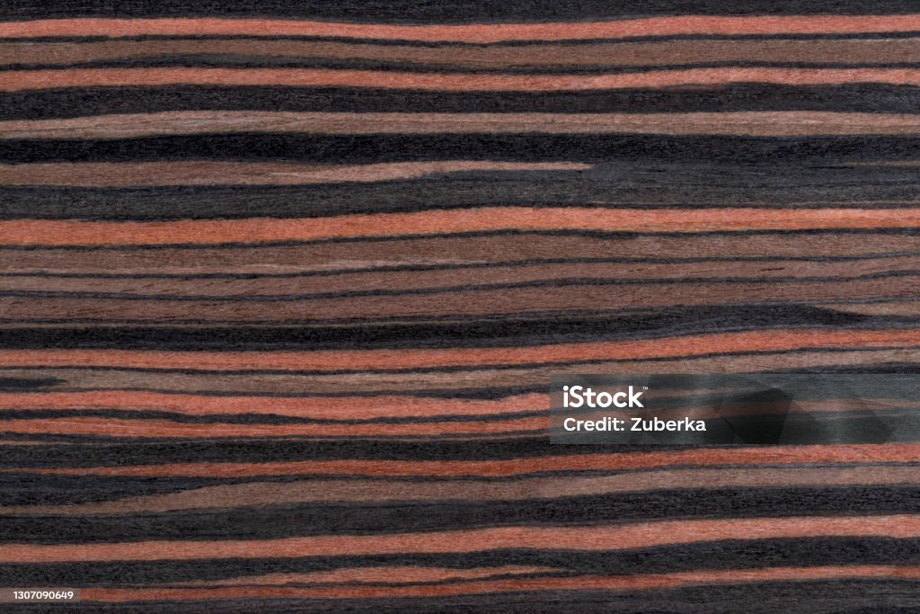 Macassar Marrone Wood Background Texture of  Exotic macassar marrone Wood veneer Wood Veneer Stock Photo