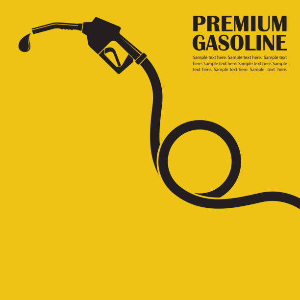 주유소 포스터 - gas fuel pump symbol gasoline stock illustrations