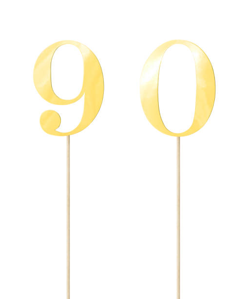 istock Gold Number Cake Toppers (nine, zero) 1307091372