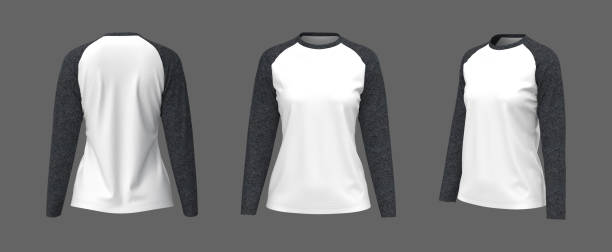Long-sleeves raglan t-shirt mockup