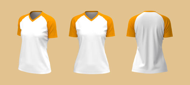 istock Short-sleeves raglan t-shirt mockup 1307093722