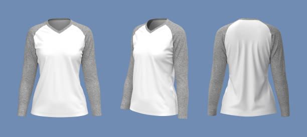 istock Long-sleeves raglan t-shirt mockup 1307093725