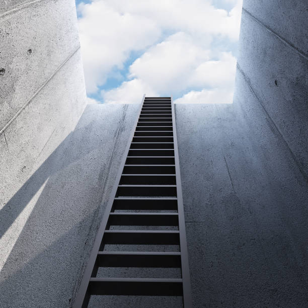 istock Ladder on the blue sky 1307094550