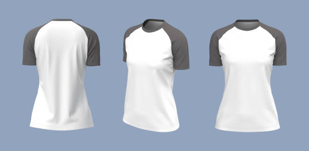 istock Short-sleeve raglan t-shirt mockup 1307094691
