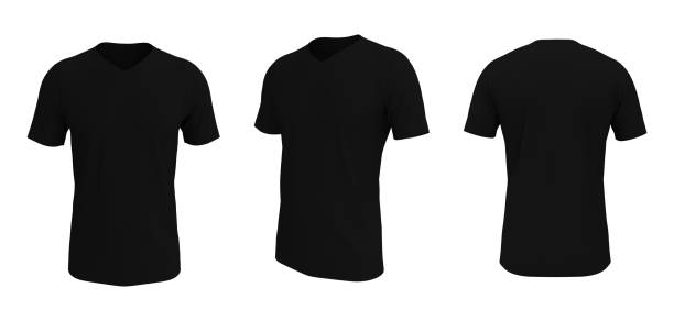 istock men's short sleeve t-shirt mockup in front, side and back views 1307094744