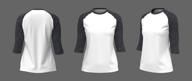 istock Half-sleeves raglan t-shirt mockup 1307094932