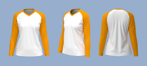 istock Long-sleeves raglan t-shirt mockup 1307094948
