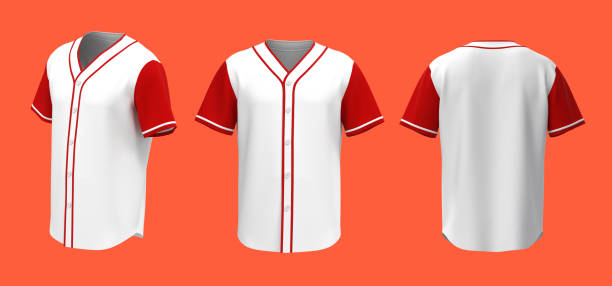 istock Baseball t-Shirt mockup in front, side and back views 1307096780