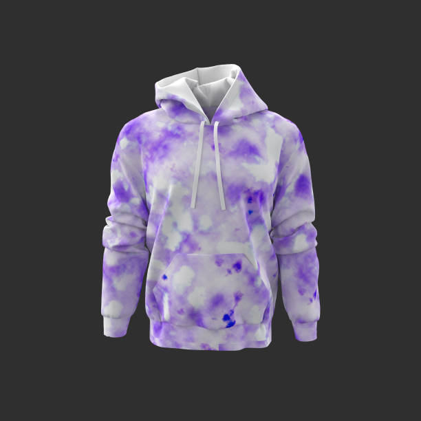 istock Blank tie-dye hooded sweatshirt mockup for print 1307097353