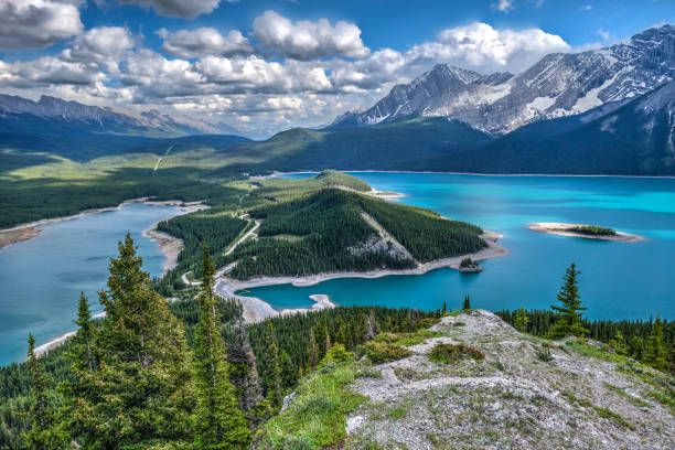 istock Lakes, island and mountains. 1307104603