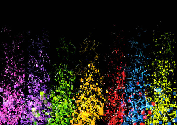 istock Abstract background with scattered colorful particles 1307118861