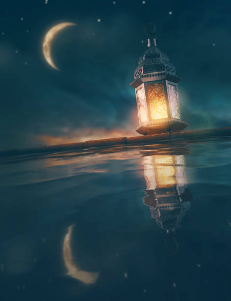 istock Arabic lantern with burning candle 1307125275