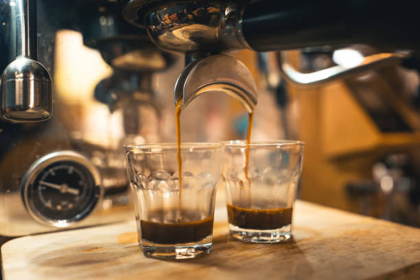 istock Make coffee from the machine at home. 1307130092
