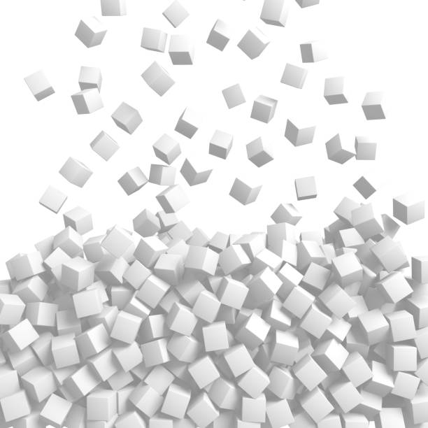istock White cubes structure. Abstract futuristic background. 1307137777
