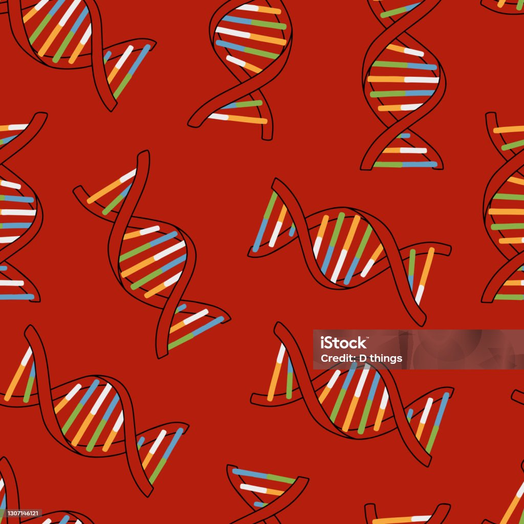 Dna Vector Pattern Dna Seamless Pattern Stock Illustration - Download Image Now - Abstract ...