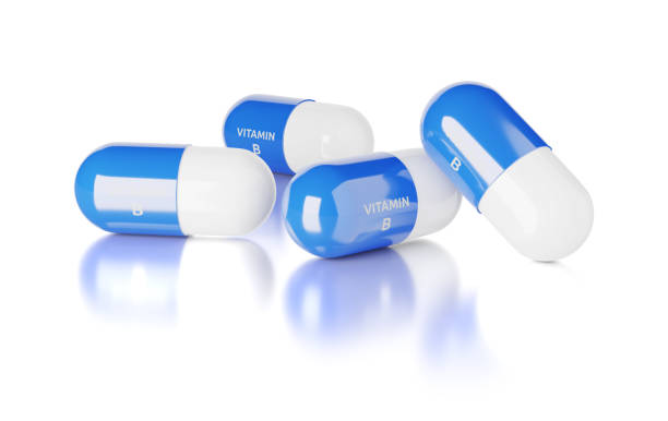 istock Vitamin b capsules isolated on white background 1307148502