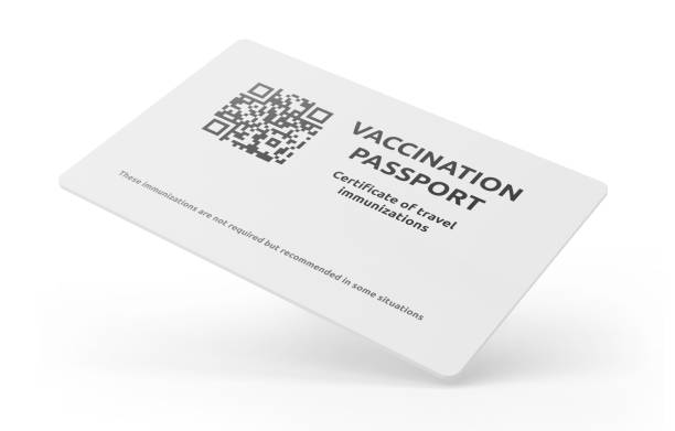 istock immunization certificate. Travel vaccination passport card 1307148770