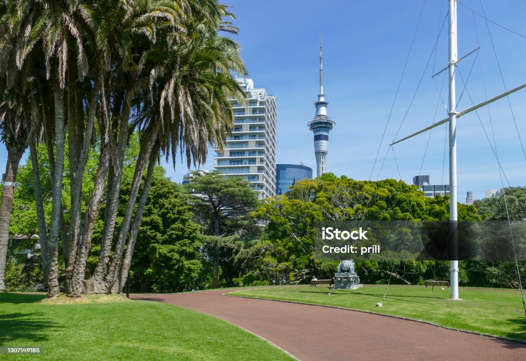Albert Park in Auckland Sunny scenery at the Albert Park in Auckland, a large city in the North Island of New Zealand Albert Park Stock Photo
