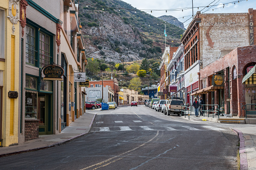 Bisbee, AZ, USA - November 17, 2019: A well known city for its birthplace of copper mining place