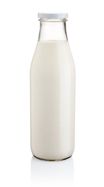 istock Bottle of milk isolated on white background 1307159043