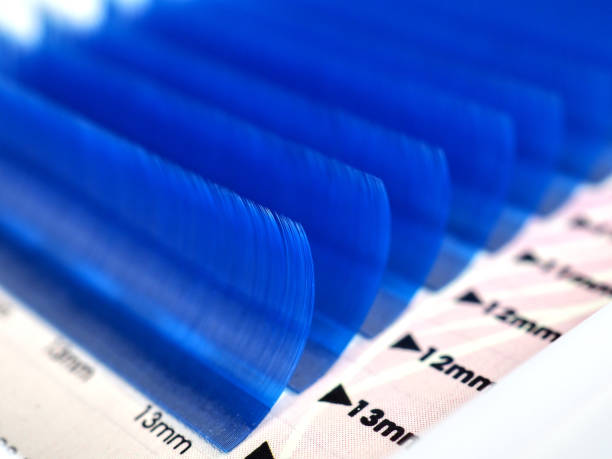 istock Macro Photography Artificial Lashes, Eyelash extensions, Close-up blue Lashes 1307160568