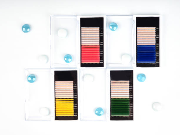 istock Multiple color lashes for extension in a pallet, a set of lashes 1307160601