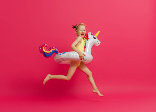istock Happy child wearing swimsuit 1307161339