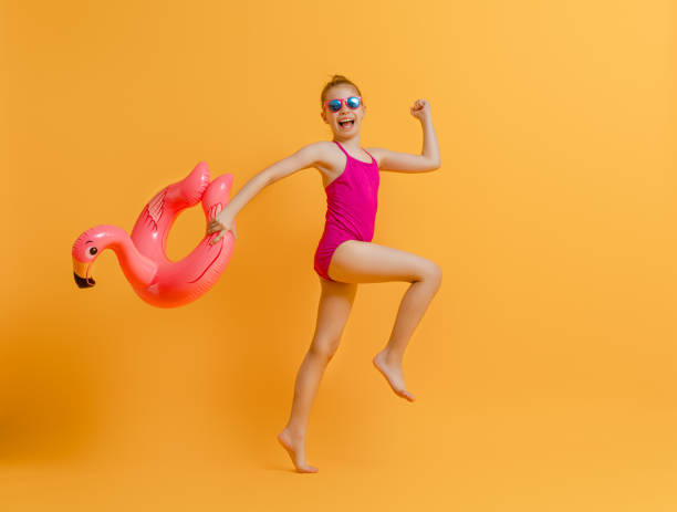 istock Happy child wearing swimsuit 1307161342