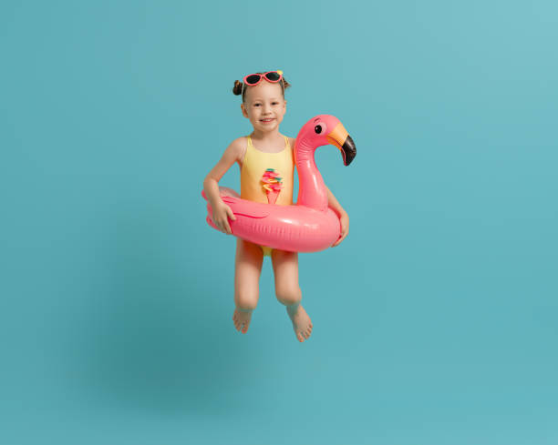 istock Happy child wearing swimsuit 1307161348