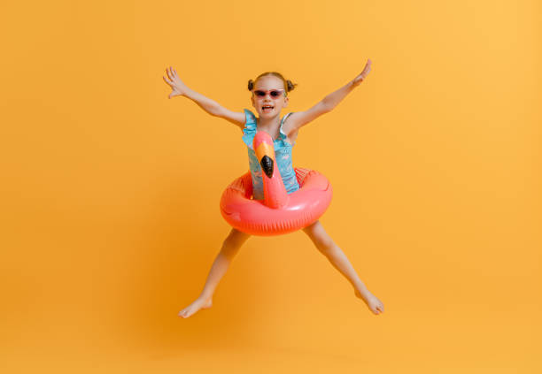 istock Happy child wearing swimsuit 1307161426