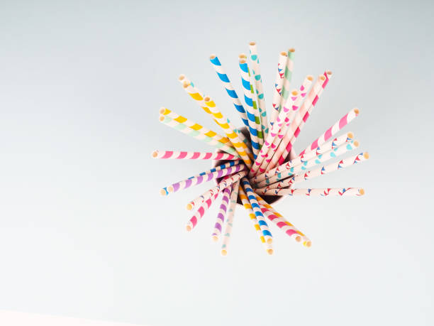 istock Several colorful cocktail tubes in a glass 1307174139